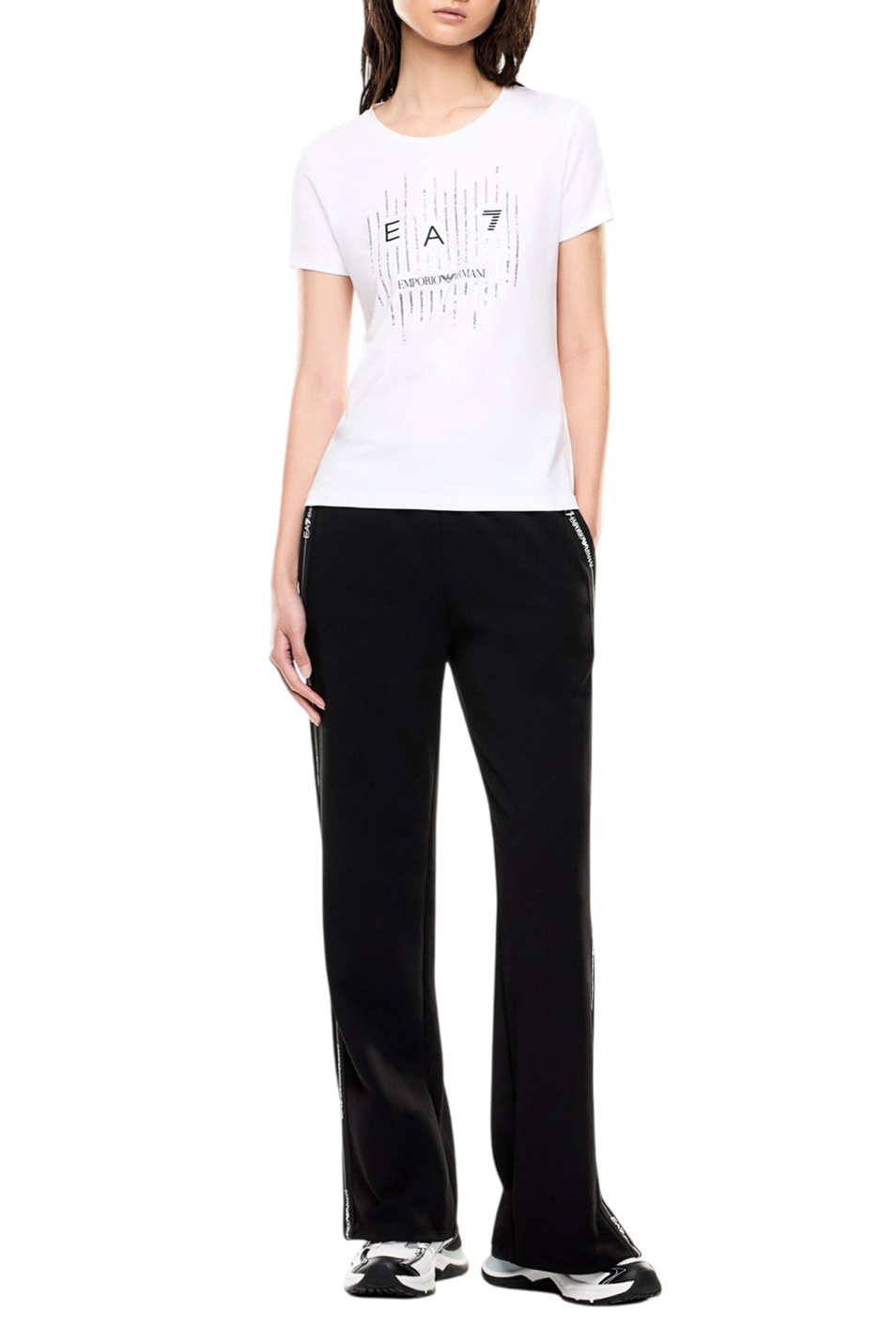 Женский EA7 Футболка из эластичного хлопка (цвет ), артикул 7W001097-AF10373 | Фото 2