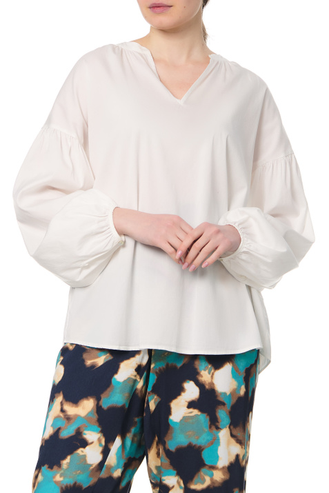 Gerry Weber Однотонная блузка с присборенными рукавами ( цвет), артикул 760018-31418 | Фото 4