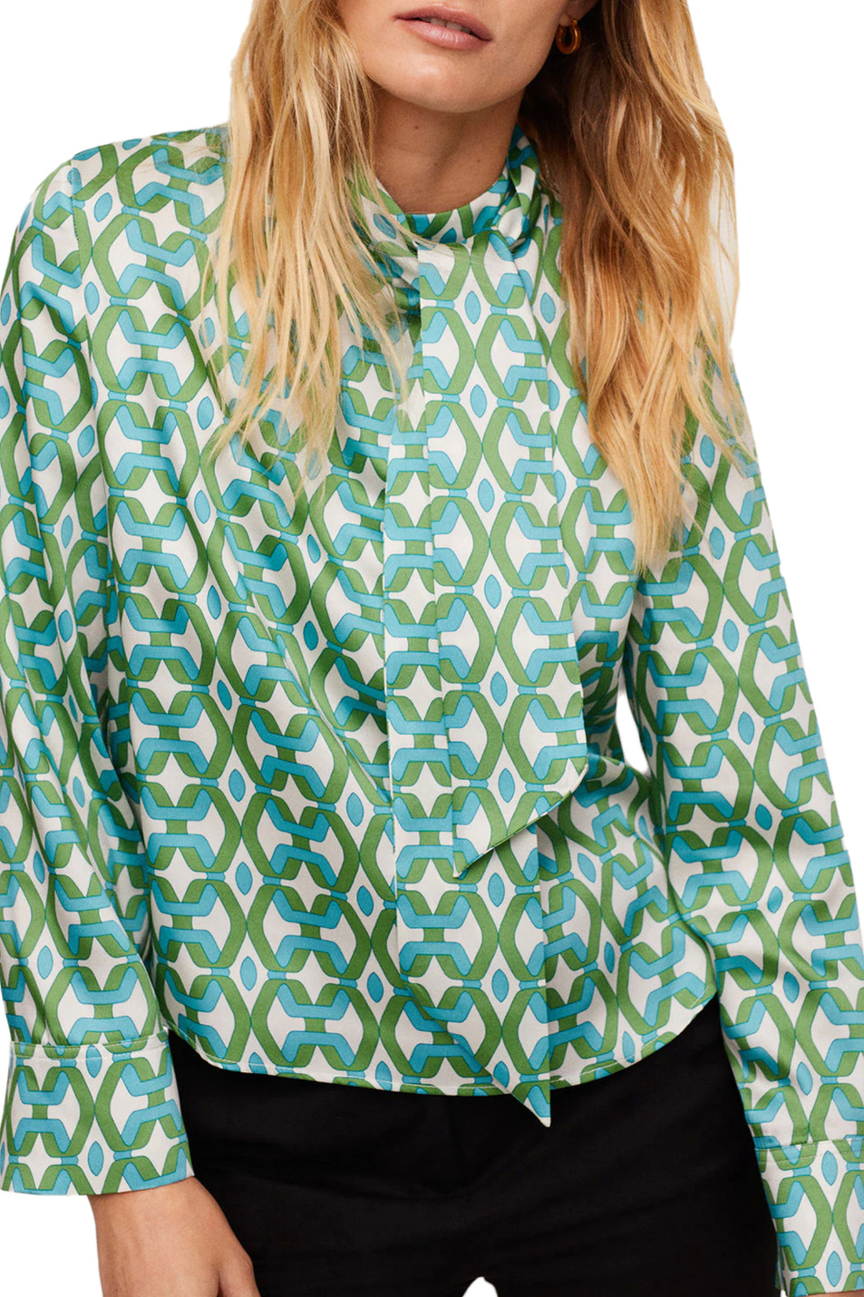 Женский Mango Блуза QUANT с геометрическим принтом (цвет ), артикул 17033790 | Фото 3
