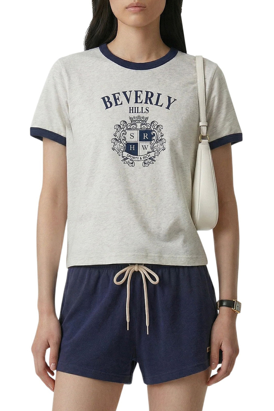 Женский Sporty & Rich Футболка BH Crest (цвет ), артикул TO07376256GY18 | Фото 4
