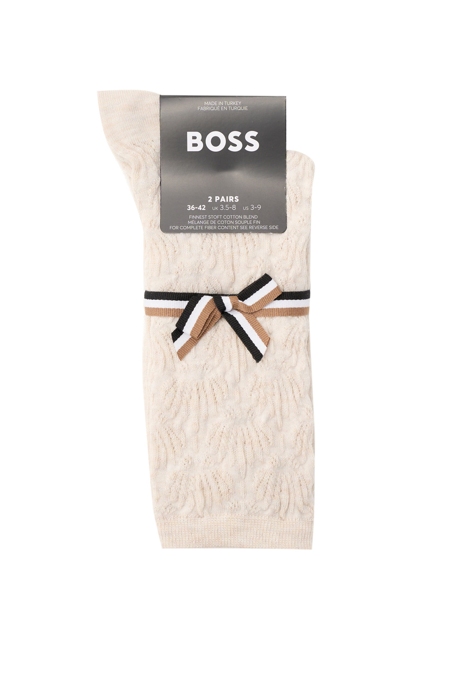 Носки в комплекте из 2 пар с люрексом|Основной цвет:Бежевый Женский BOSS Носки в комплекте из 2 пар с люрексом (цвет ), артикул 50546720 | Фото 1