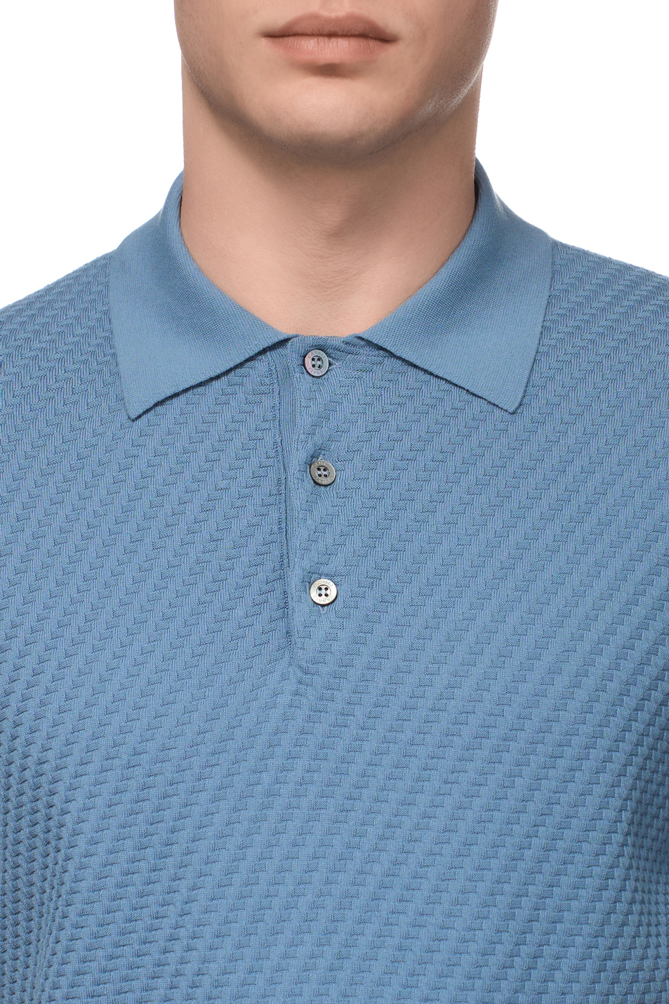 Мужской Canali Поло из хлопка и шелка (цвет ), артикул C0127MK02466 | Фото 6