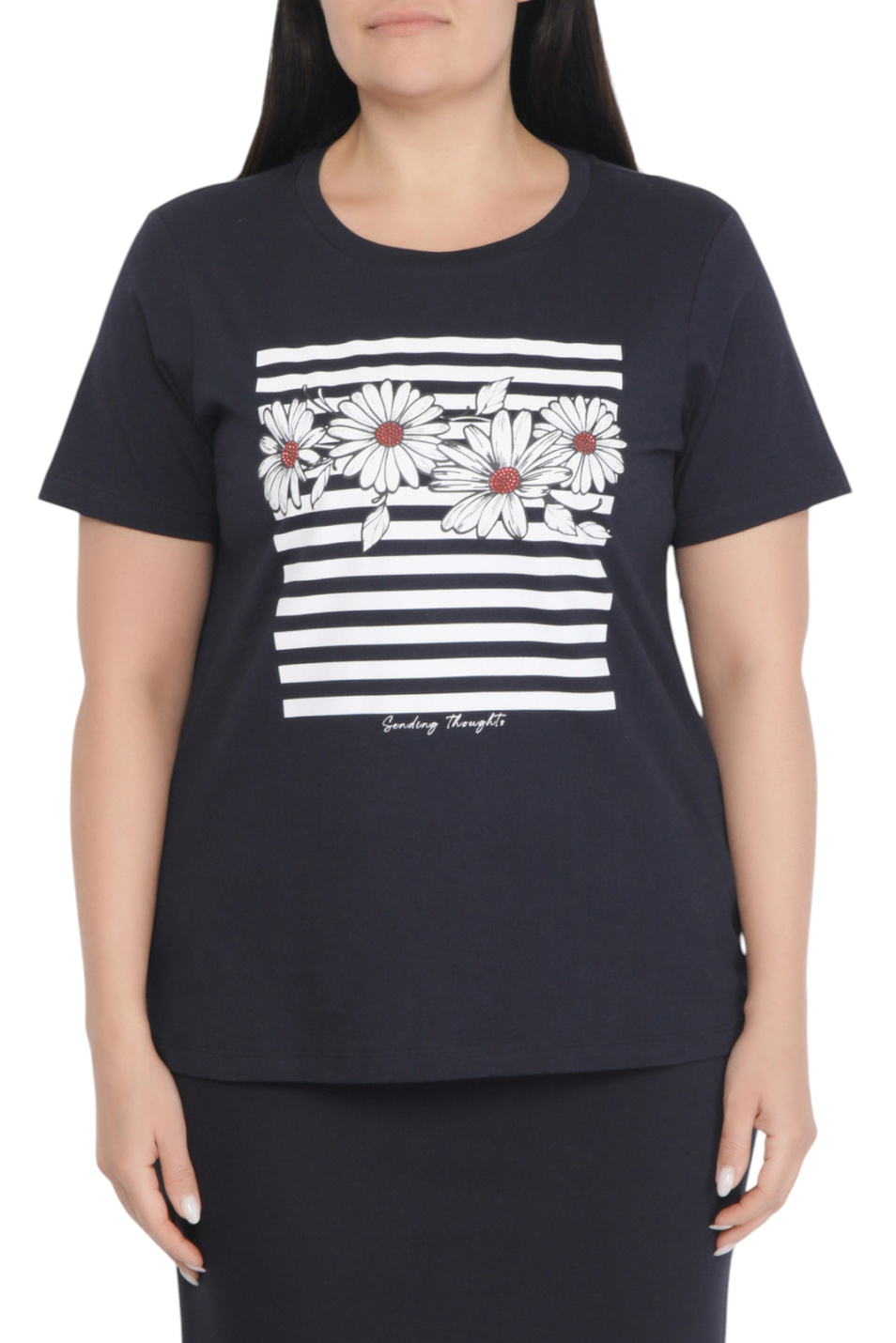 Женский Marina Rinaldi Футболка LEPRE из хлопка (цвет ), артикул 2618971096 | Фото 4