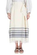Женский Weekend Max Mara Юбка TARGA из хлопка и льна с разрезами (цвет ), артикул 2351010131 | Фото 3