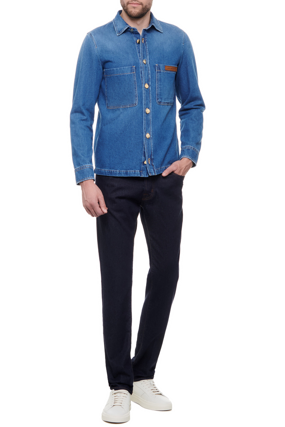 Мужской Jacob Cohen Куртка джинсовая из натурального хлопка (цвет ), артикул UE01080T601A | Фото 2