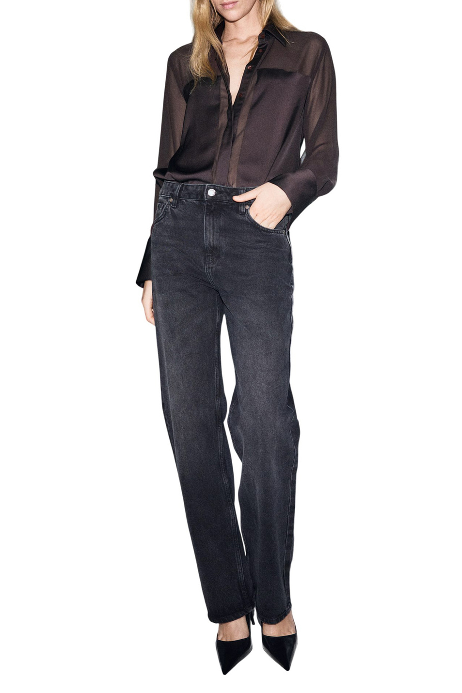 Женский Mango Блузка DOYLE полупрозрачная (цвет ), артикул 17049104 | Фото 2