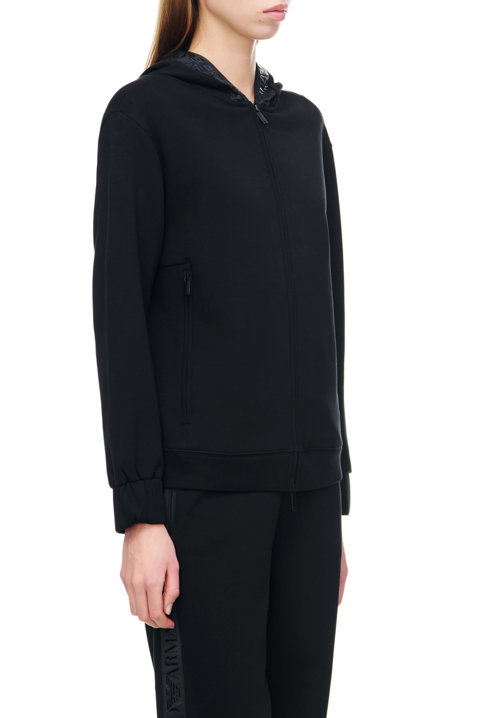 Женский Emporio Armani Толстовка из смесового хлопка на молнии (цвет ), артикул 6L2M6C-1JHSZ | Фото 5