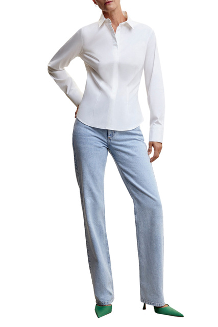 Рубашка SOFIA из смесового хлопка|Основной цвет:Белый|Артикул:47010422 | Фото 2