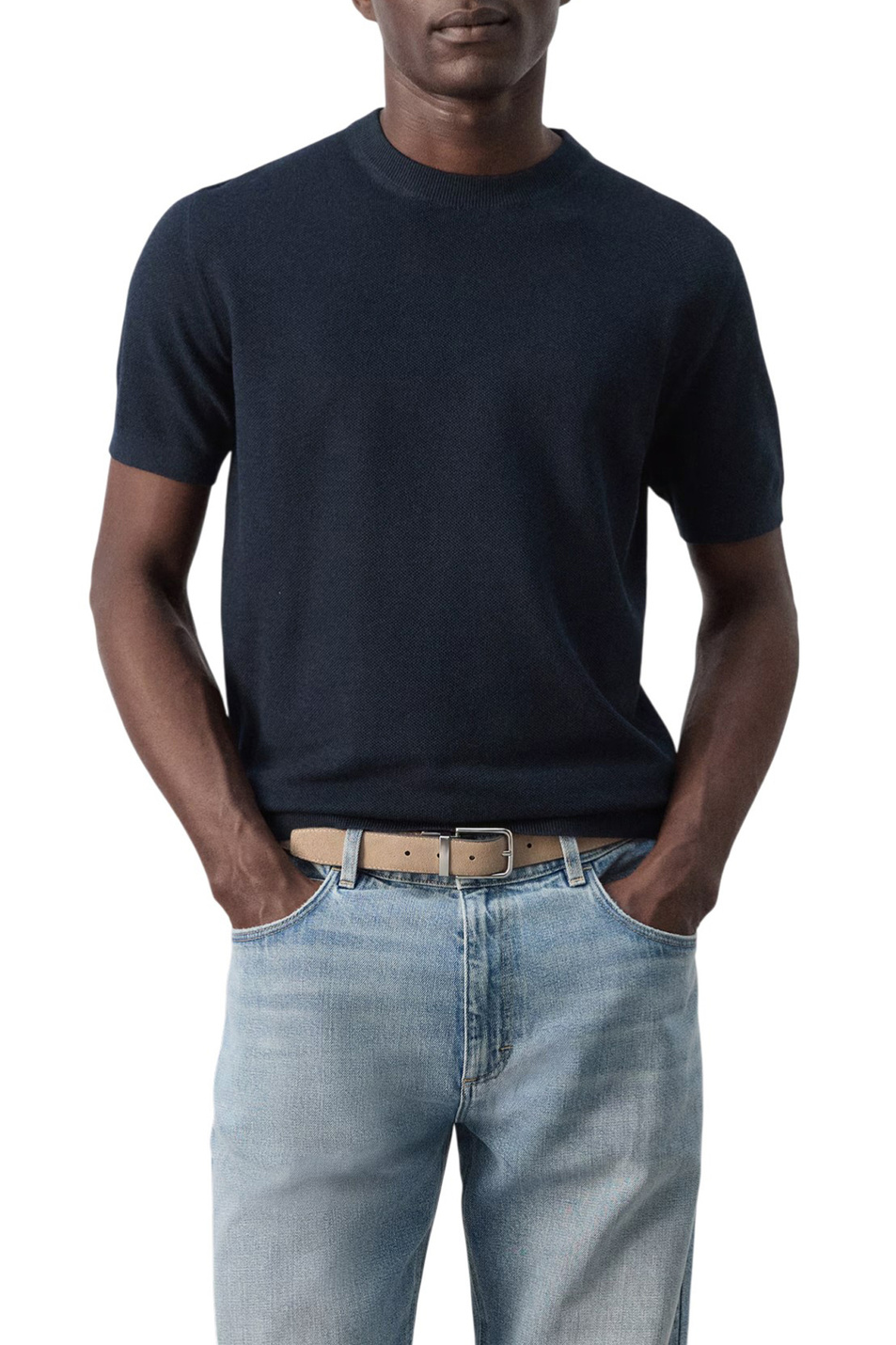 Мужской Mango Man Футболка ANDREW из смесового хлопка (цвет ), артикул 27095938 | Фото 3