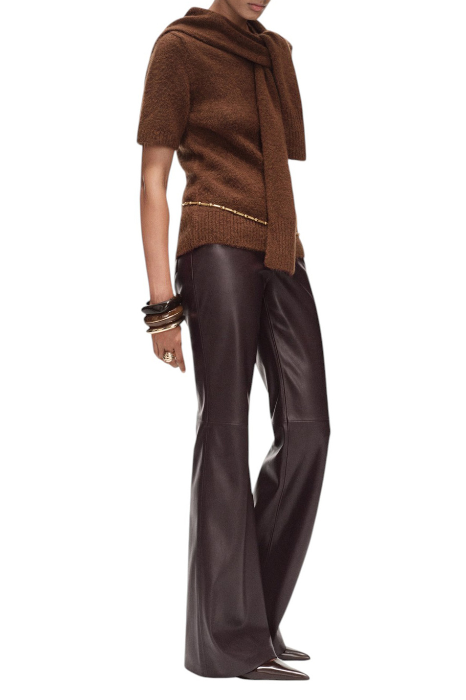 Женский Mango Брюки CONNIE из искусственной кожи (цвет ), артикул 17045975 | Фото 2