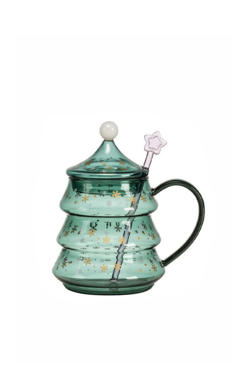 Не имеет пола Noel Кружка Christmas tea с крышкой и стеклянной палочкой, 14 см (цвет ), артикул 1023241 | Фото 1