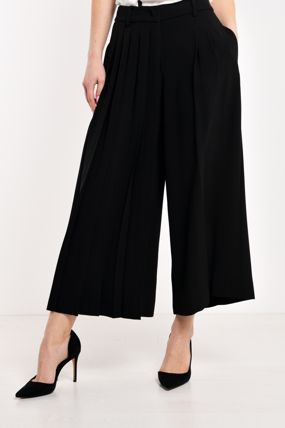 Женский Weekend Max Mara Брюки-кюлоты из текстиля PEGASO (цвет ), артикул 51310507 | Фото 1