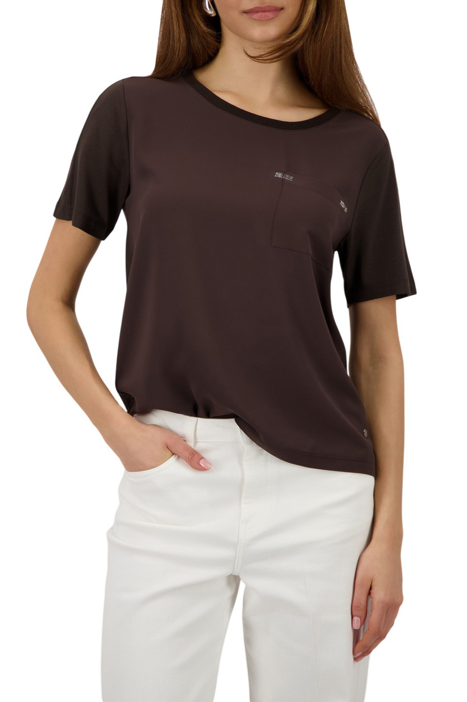 Женский Monari Футболка с отделкой стразами (цвет ), артикул 410467 | Фото 3