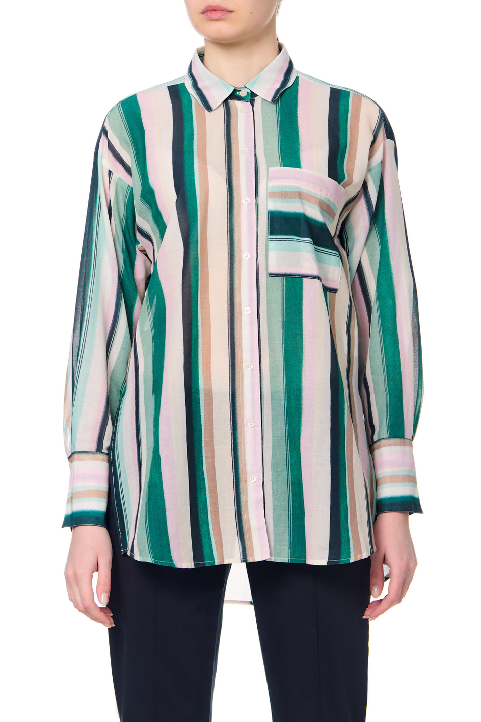 Женский Gerry Weber Рубашка из натурального хлопка (цвет ), артикул 660014-66415 | Фото 4
