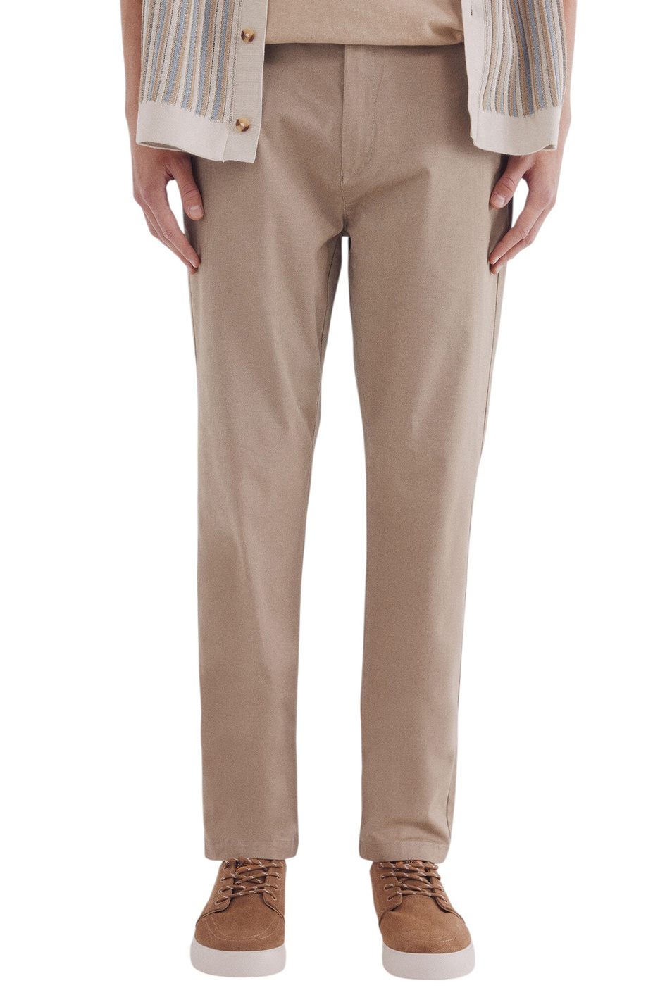 Брюки из эластичного хлопка|Основной цвет:Бежевый Мужской Springfield Брюки из эластичного хлопка (цвет ), артикул 1552727 | Фото 1