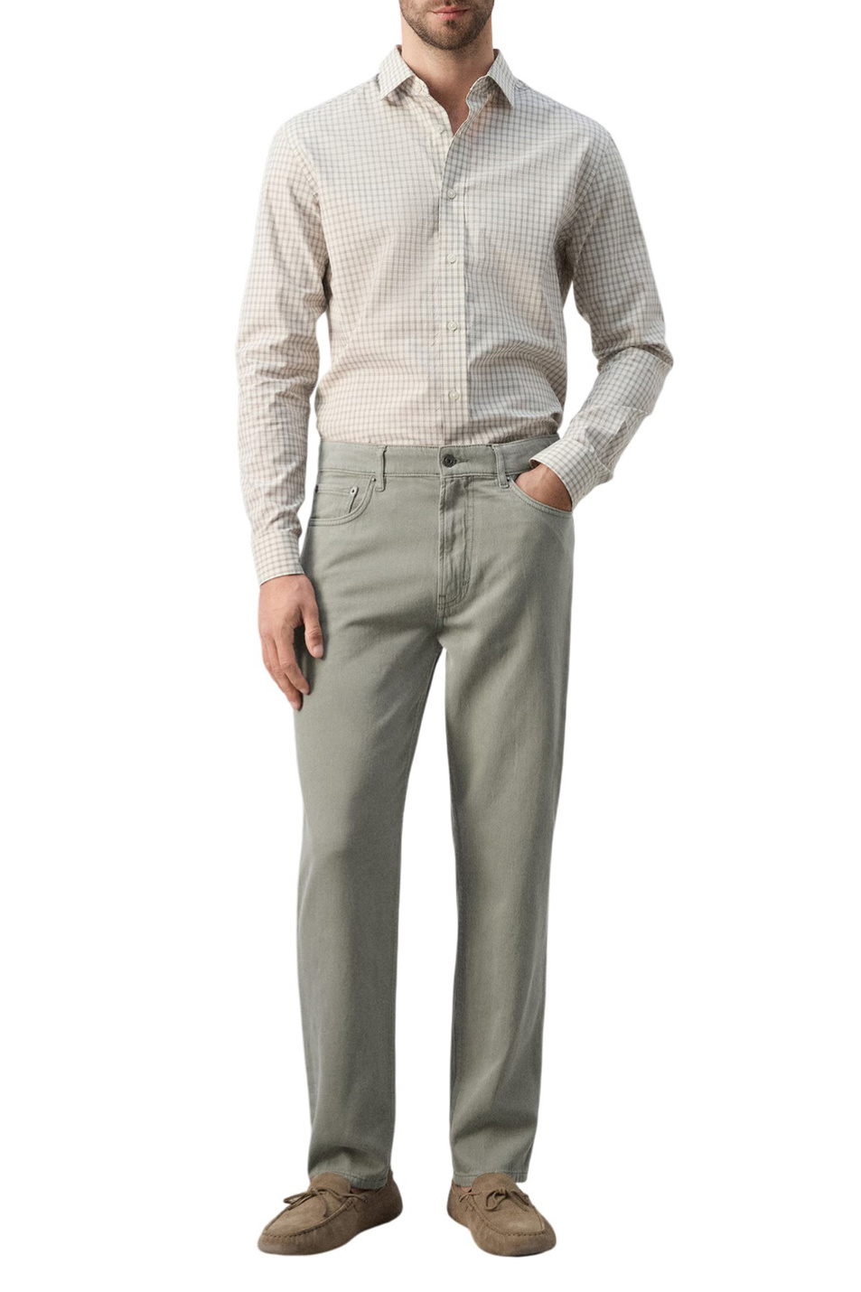 Мужской Mango Man Джинсы LORI однотонные (цвет ), артикул 27075983 | Фото 2