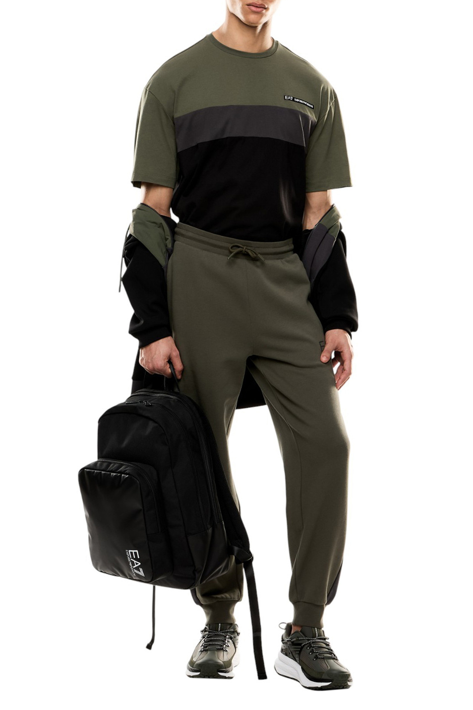 Мужской EA7 Брюки из смесового хлопка (цвет ), артикул 7M000945-AF10377 | Фото 2