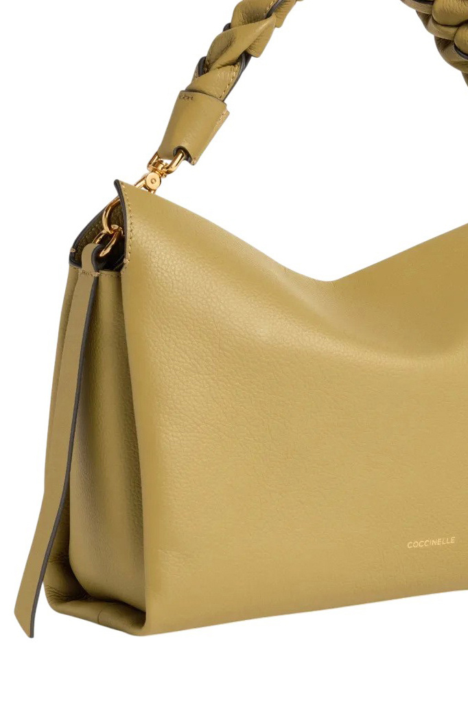 Сумка BOHEME GRANA DOUBLE из натуральной кожи с плетеной ручкой|Основной цвет:Бежевый Женский Coccinelle Сумка BOHEME GRANA DOUBLE из натуральной кожи с плетеной ручкой (цвет ), артикул E1M50190201 | Фото 4