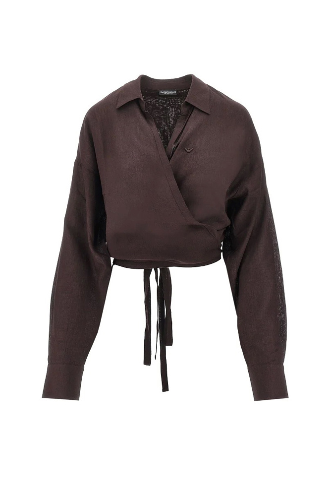 Женский Emporio Armani Блузка с запахом (цвет ), артикул EW003421-AF20252 | Фото 1