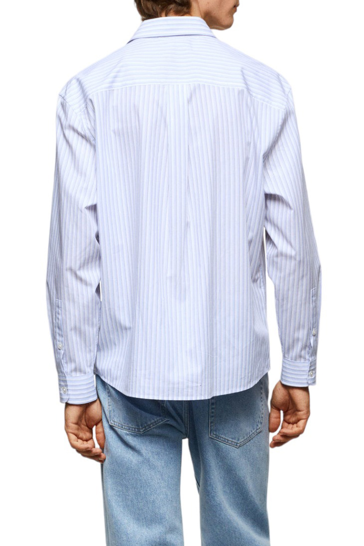Мужской Mango Man Рубашка YSTAD свободного кроя в полоску (цвет ), артикул 57045955 | Фото 4