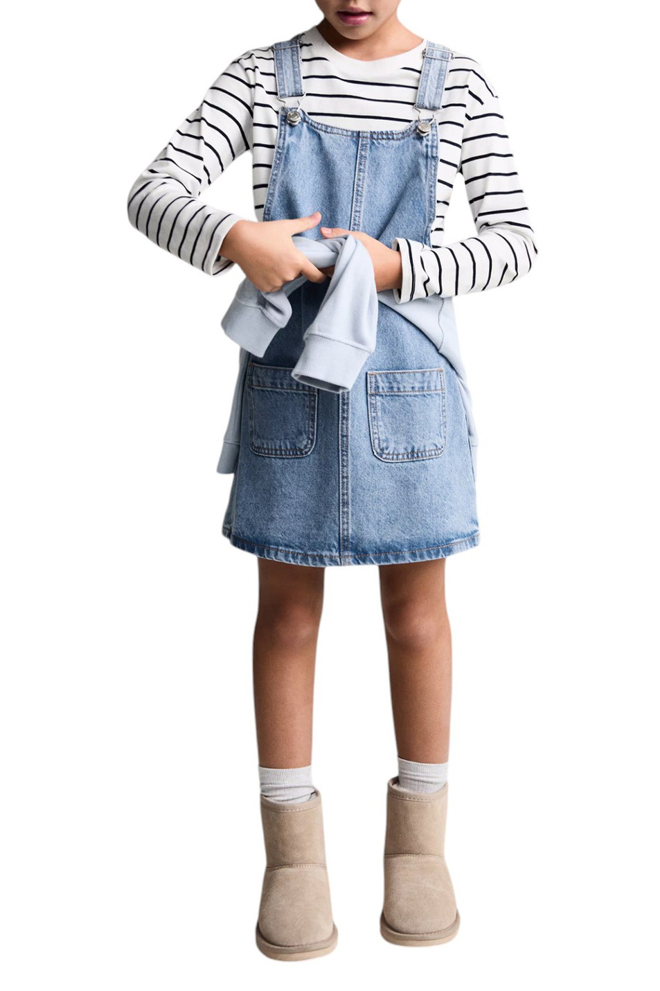 Девочкам Mango Kids Лонгслив STRIPES в полоску (цвет ), артикул 87040641 | Фото 3
