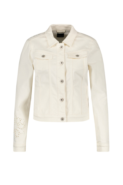 Джинсовая куртка|Основной цвет:Белый|Артикул:130030-11146 | Фото 1