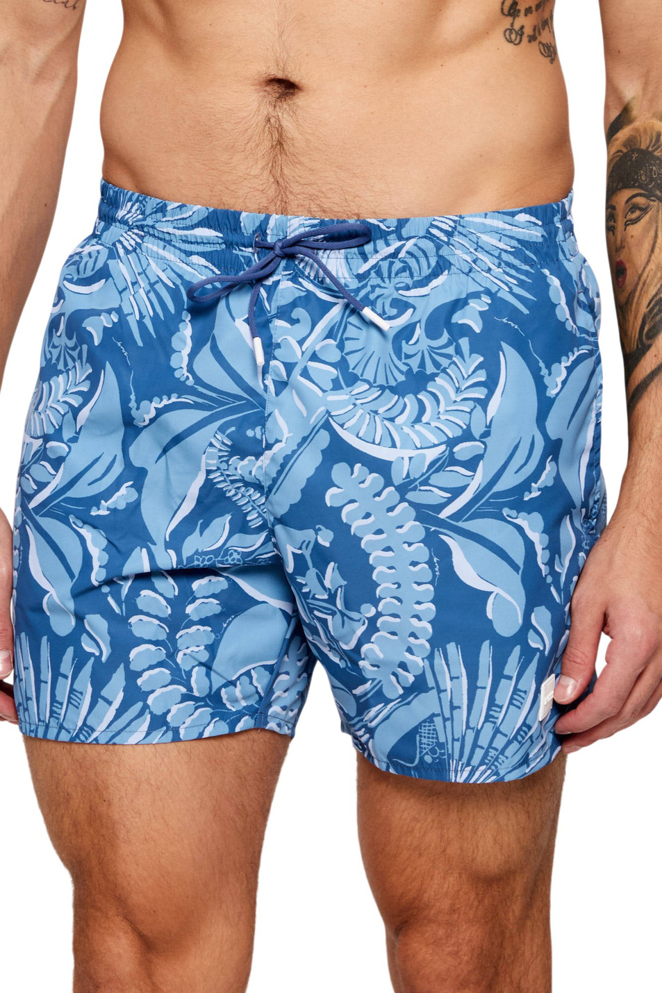 Шорты для плавания с принтом|Основной цвет:Голубой Мужской BOSS Шорты для плавания с принтом (цвет ), артикул 50508844 | Фото 3