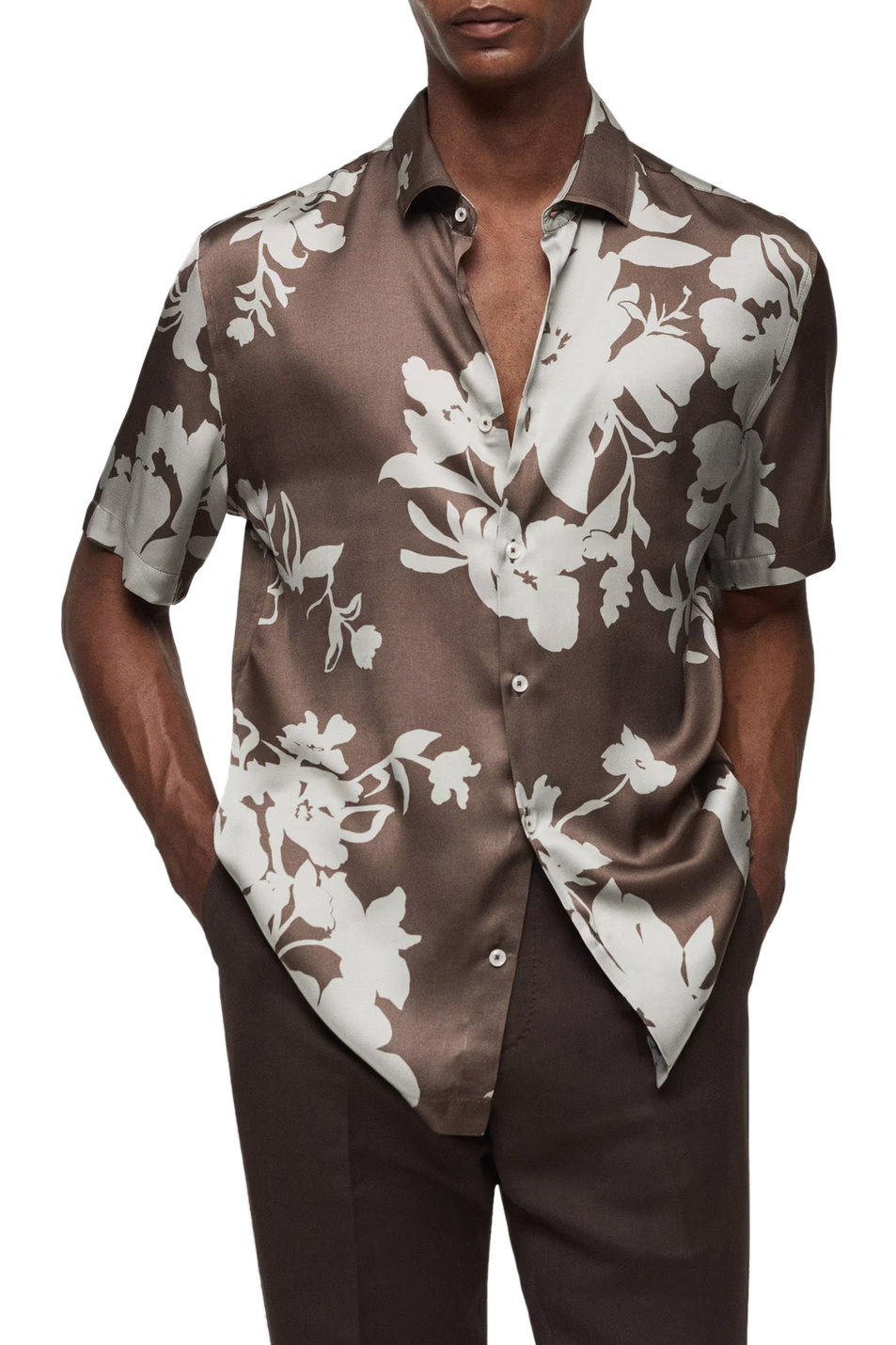 Мужской Mango Man Рубашка MAUIT с цветочным принтом (цвет ), артикул 67066312 | Фото 3