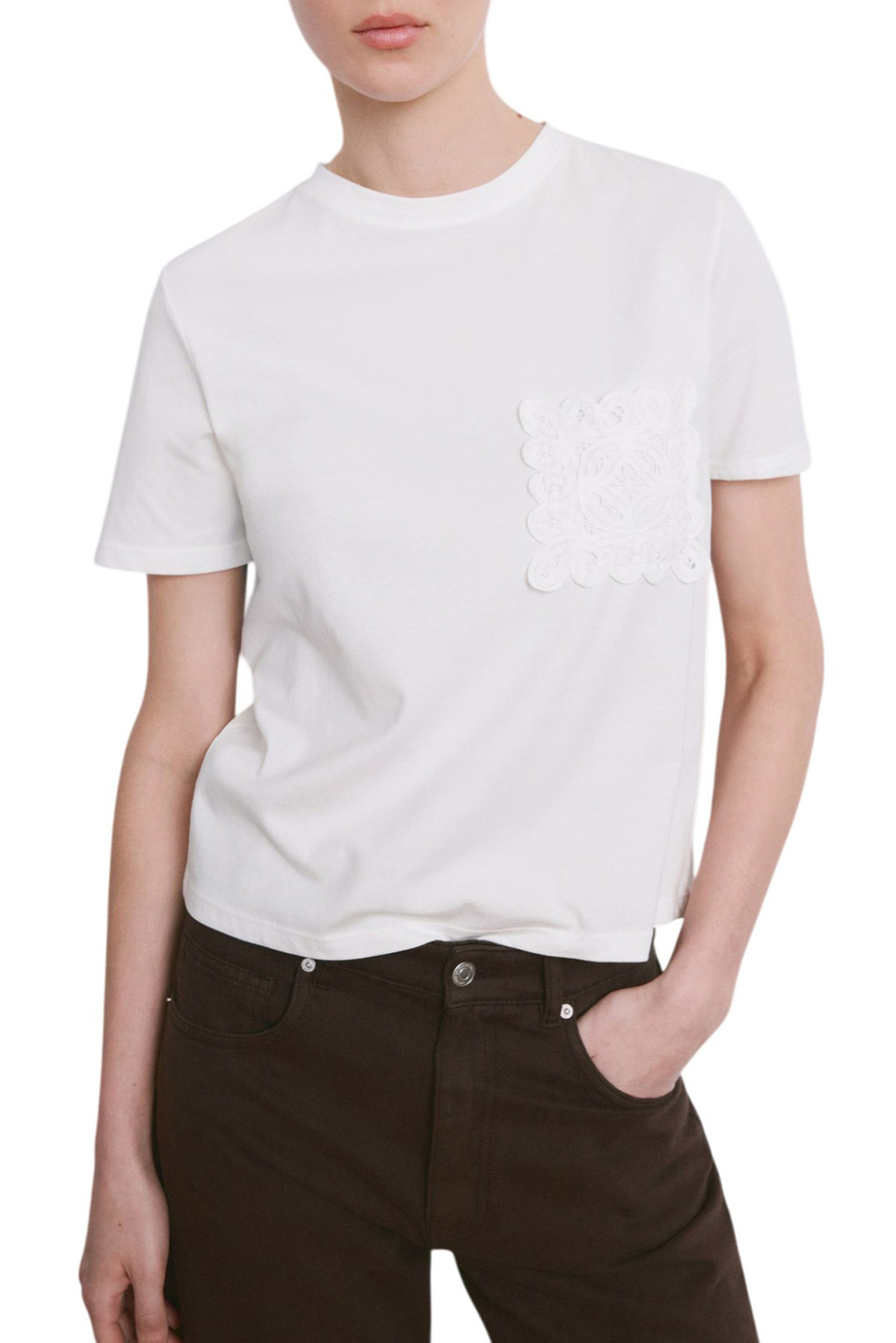 Женский Mango Футболка DAISY с вышивкой (цвет ), артикул 27035827 | Фото 3