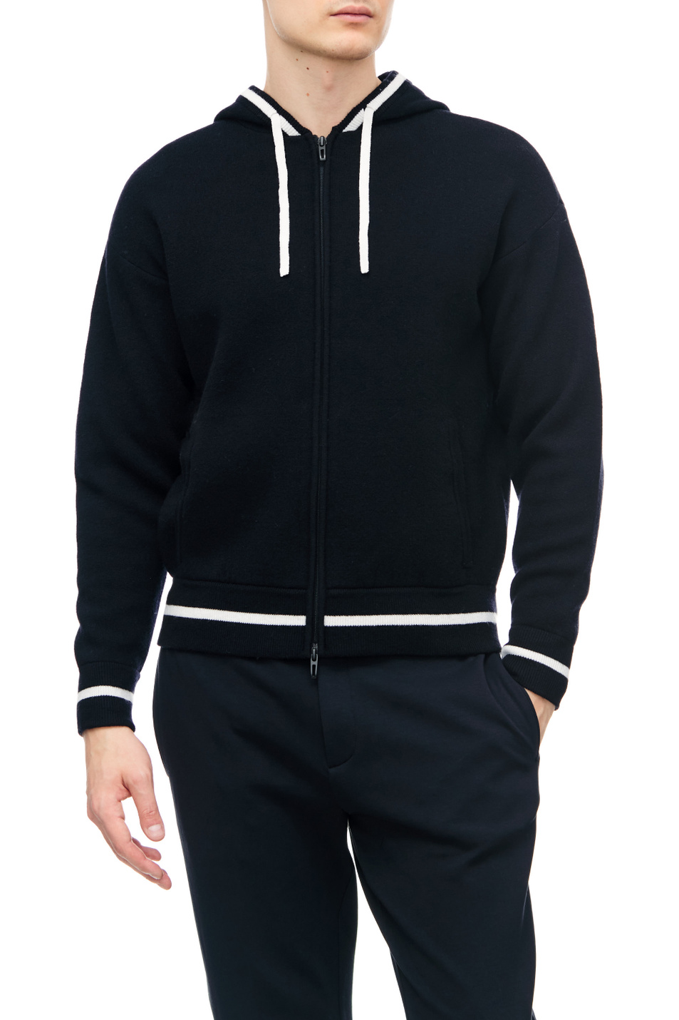 Мужской Emporio Armani Кардиган из смесовой шерсти с капюшоном (цвет ), артикул 6L1MXD-1MJRZ | Фото 1