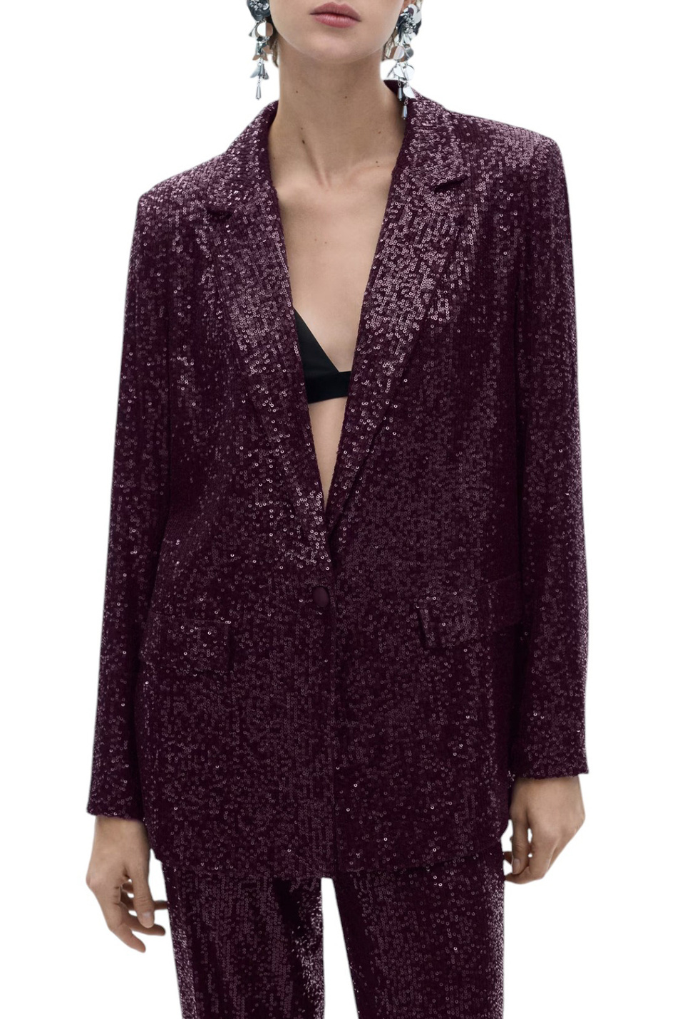 Женский Mango Пиджак XJUPITER с пайетками (цвет ), артикул 77069061 | Фото 3