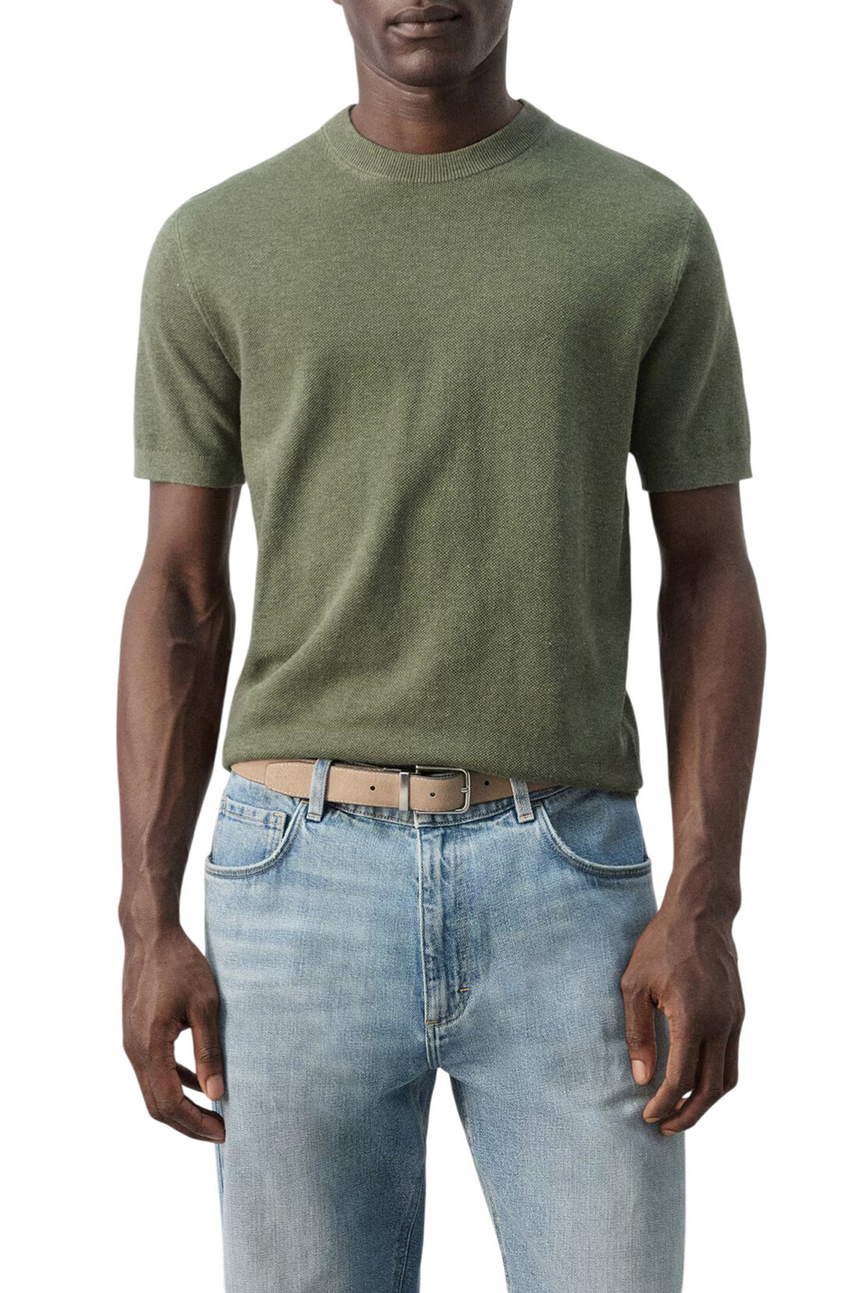 Мужской Mango Man Футболка ANDREW из смесового хлопка (цвет ), артикул 27095938 | Фото 3