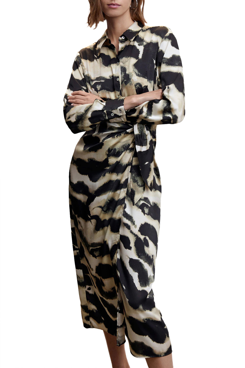 Женский Mango Платье-рубашка CAMILA с разрезом (цвет ), артикул 47015880 | Фото 3