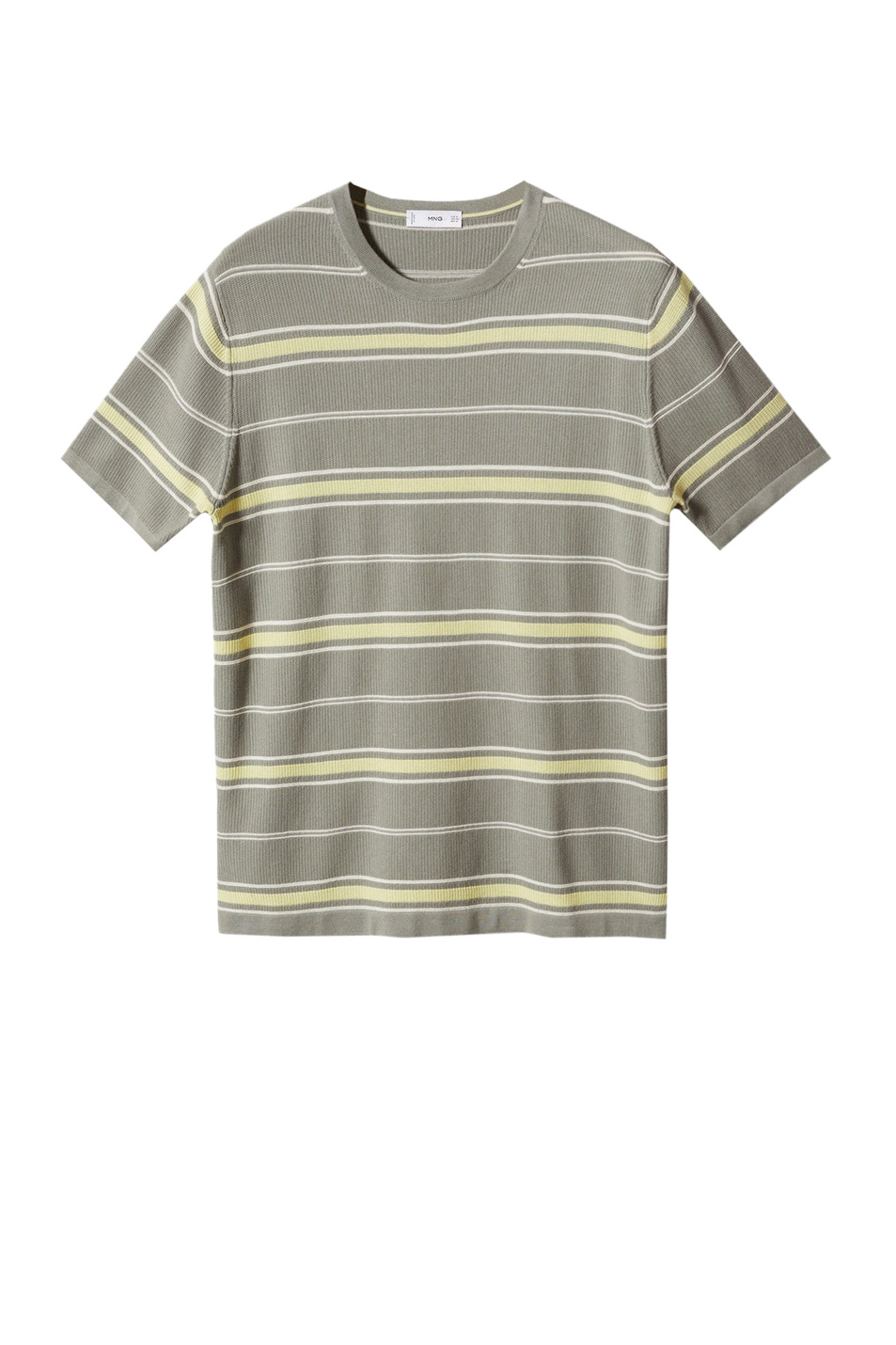 Мужской Mango Man Текстурированная футболка OBI в полоску (цвет ), артикул 47065907 | Фото 1