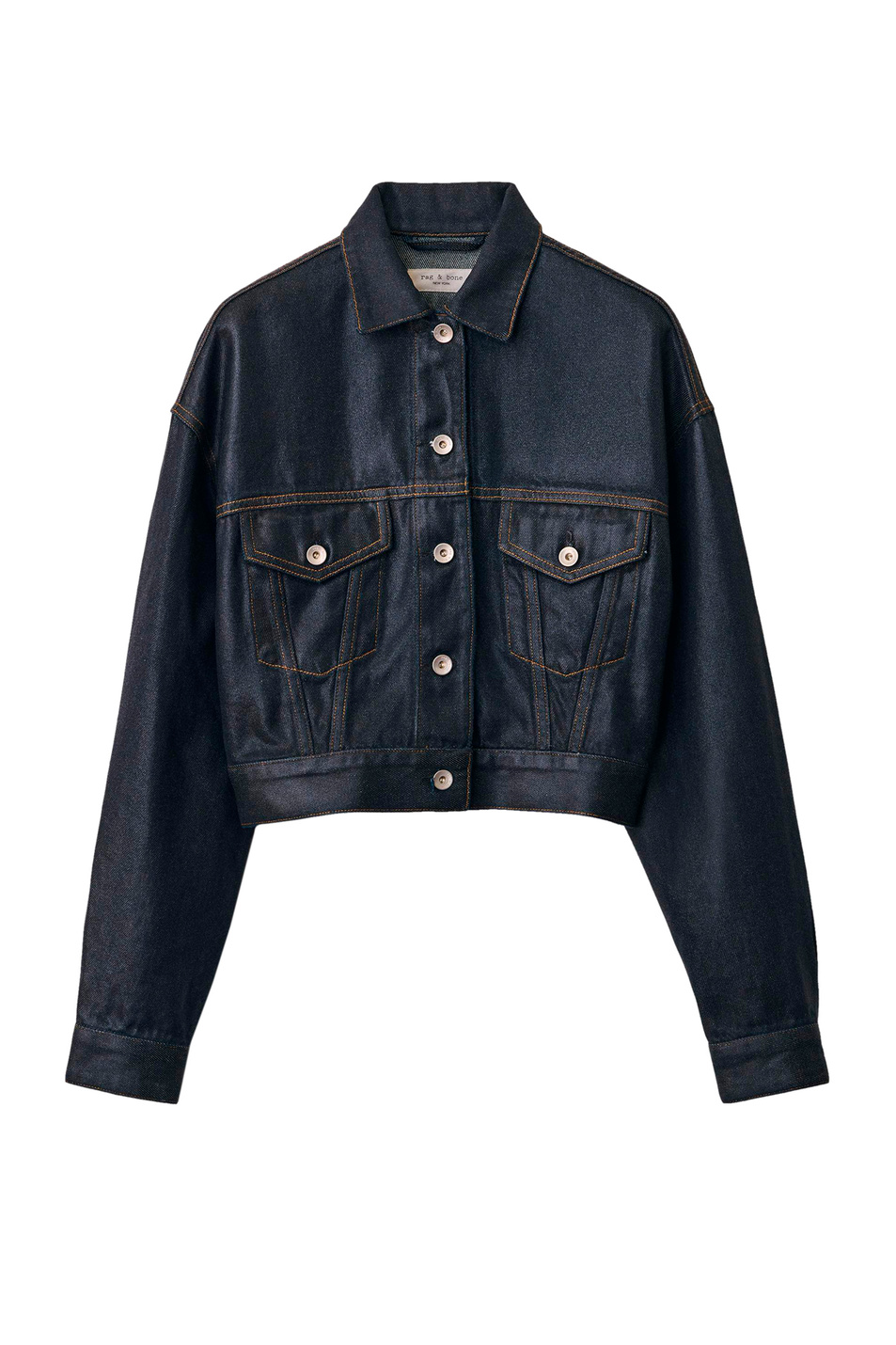 Женский Rag & Bone Укороченная джинсовая куртка (цвет ), артикул WDD22H1433BLCC | Фото 1