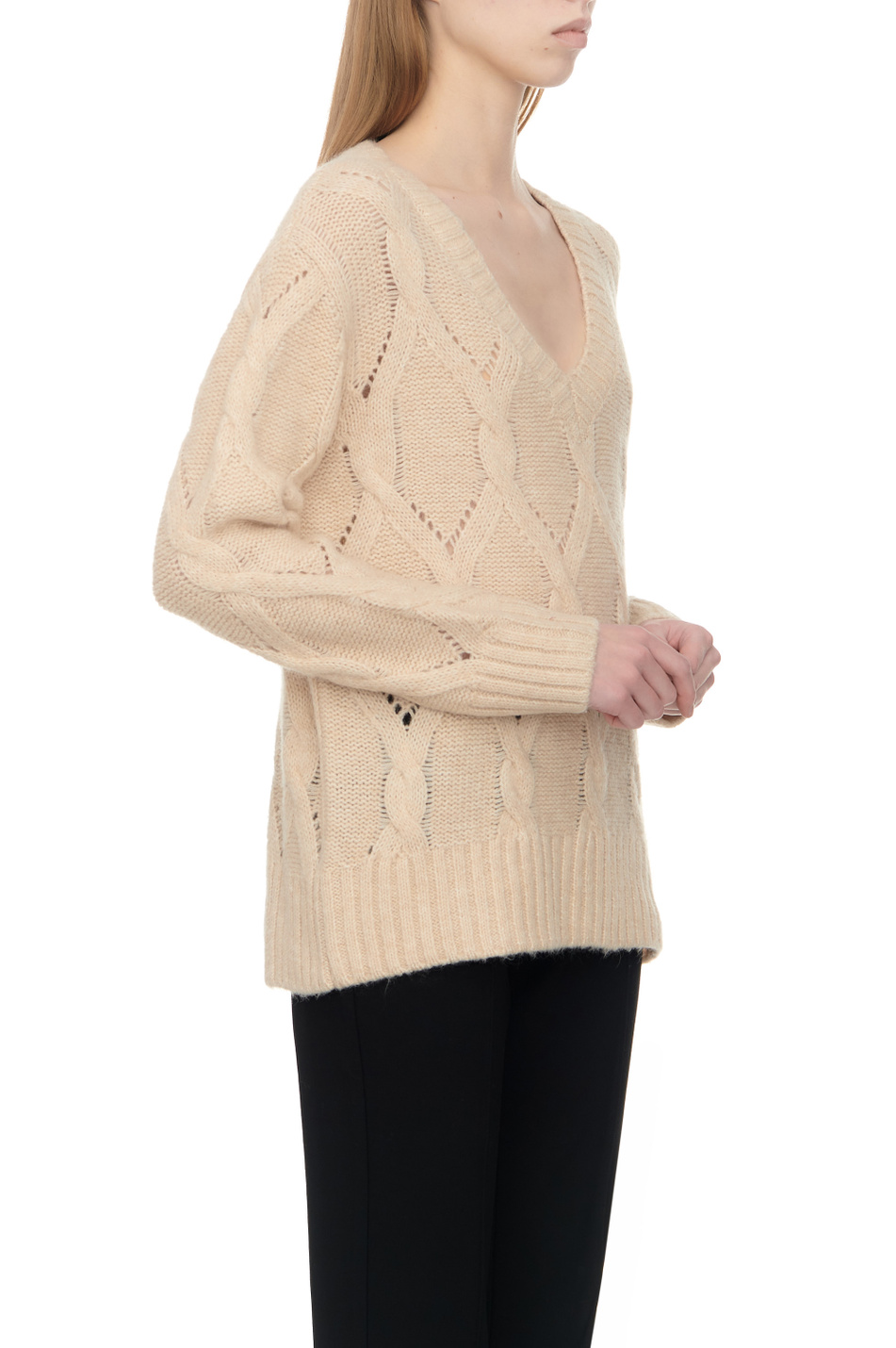 Женский Monari Пуловер вязаный из смесовой шерсти (цвет ), артикул 807225 | Фото 3