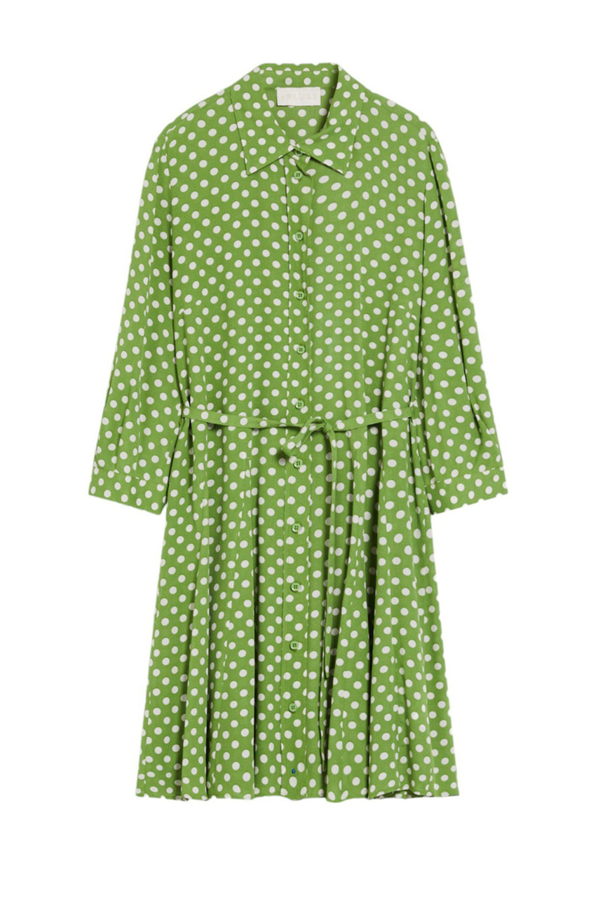 Платье-рубашка BALZA с принтом|Основной цвет:Зеленый|Артикул:2417221041 | Фото 1