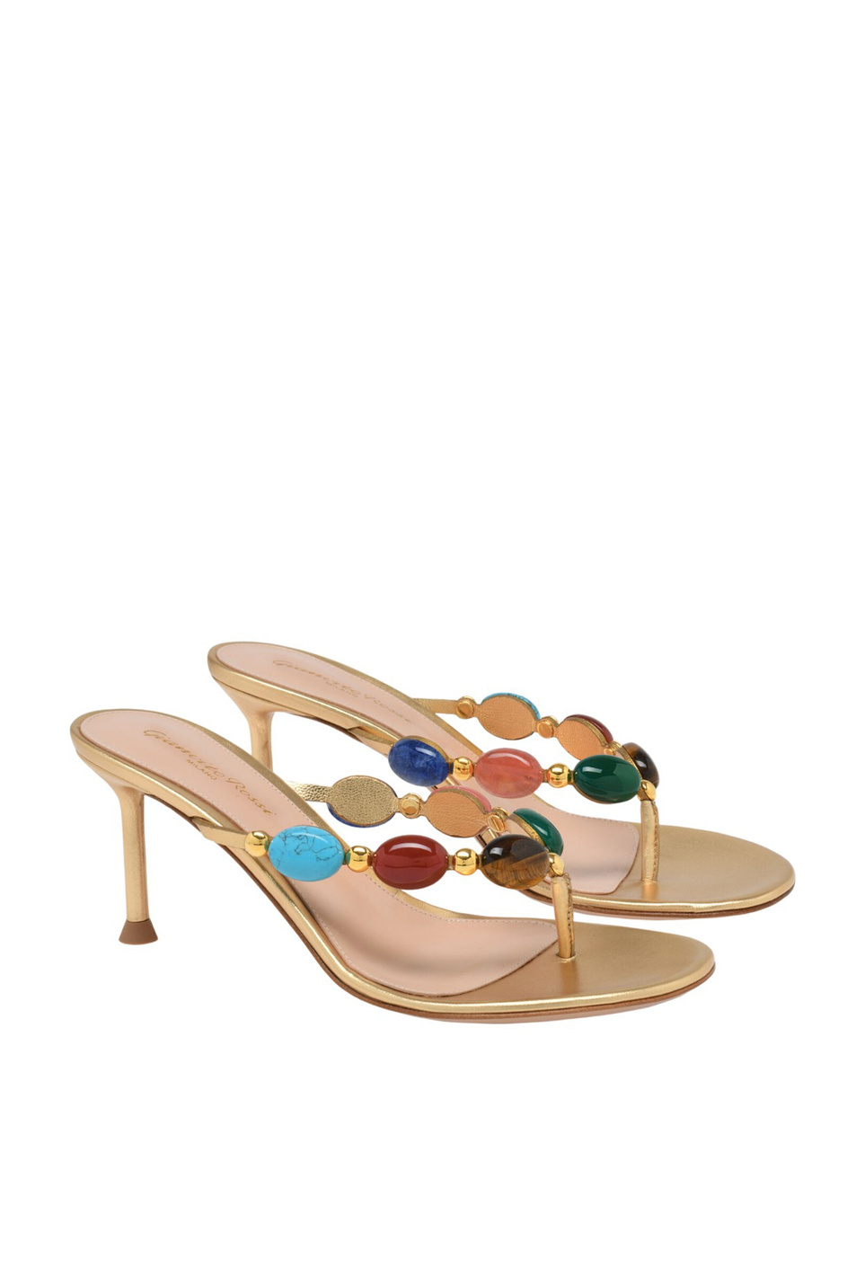 Женский Gianvito Rossi Мюли Shanti из натуральной кожи (цвет ), артикул G15230.70RIC.BNSMEKM | Фото 2