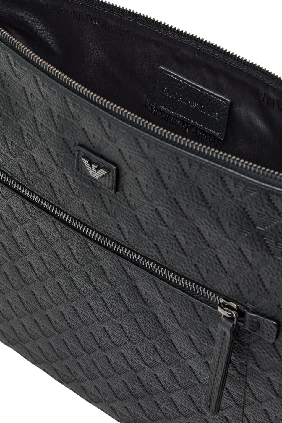 Сумка-папка из натуральной кожи|Основной цвет:Черный Мужской Emporio Armani Сумка-папка из натуральной кожи (цвет ), артикул EM001689-AF14774 | Фото 4