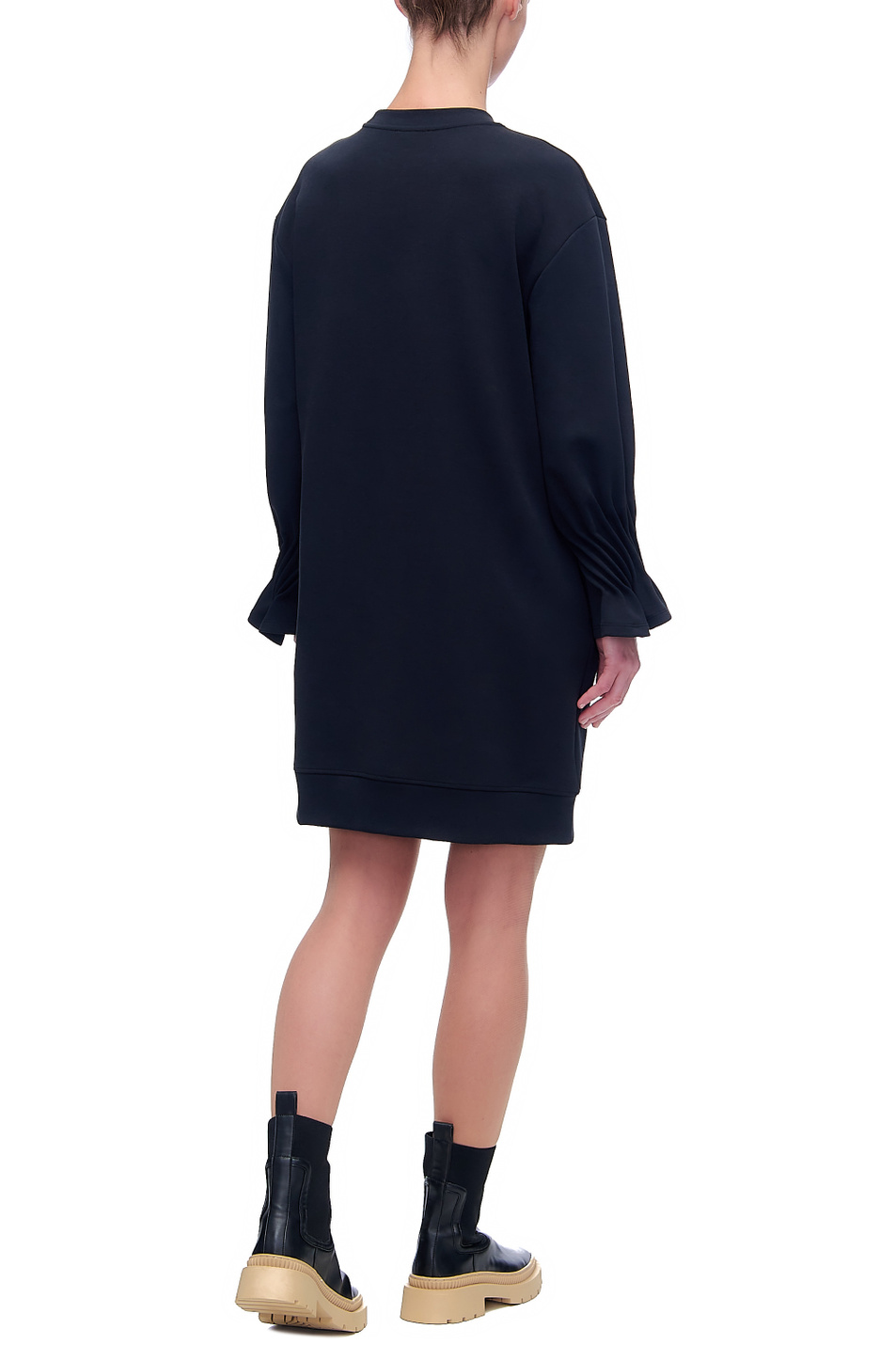 Emporio Armani Платье из смесового хлопка с вышитым логотипом (цвет ), артикул 6K2A7C-2JRMZ | Фото 3