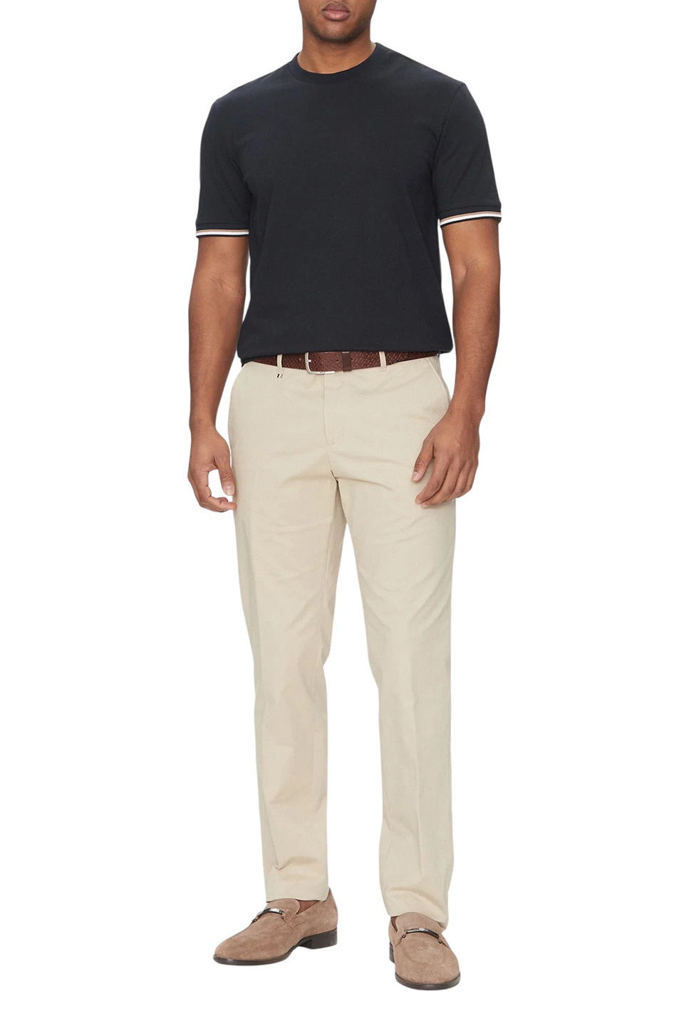 Футболка из натурального хлопка|Основной цвет:Синий Мужской BOSS Футболка из натурального хлопка (цвет ), артикул 50501097 | Фото 2