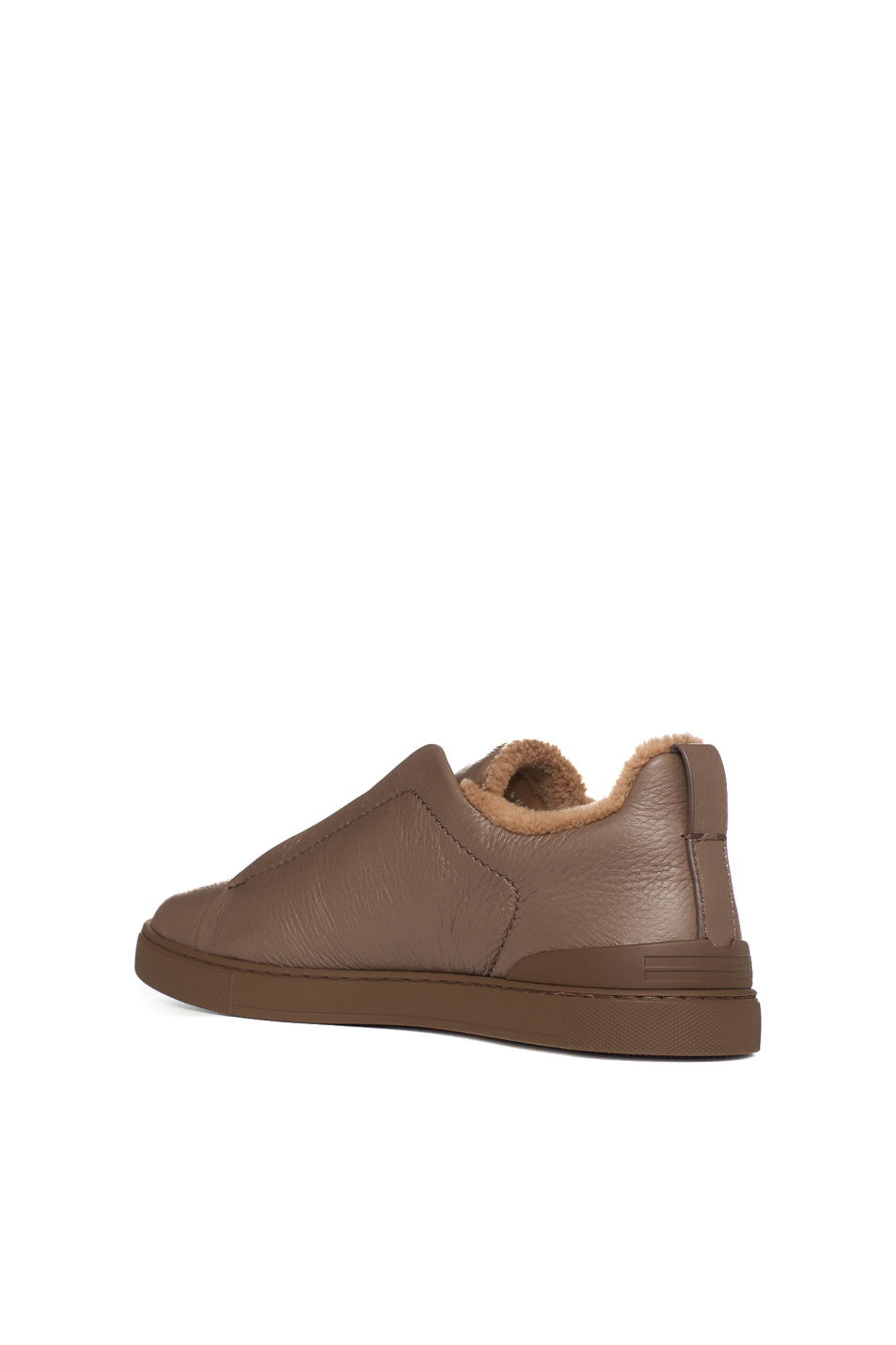 Кеды Triple Stitch™ из натуральной кожи|Основной цвет:Коричневый Мужской Zegna Кеды Triple Stitch™ из натуральной кожи (цвет ), артикул LHCLN-S4668Z-SRR | Фото 3