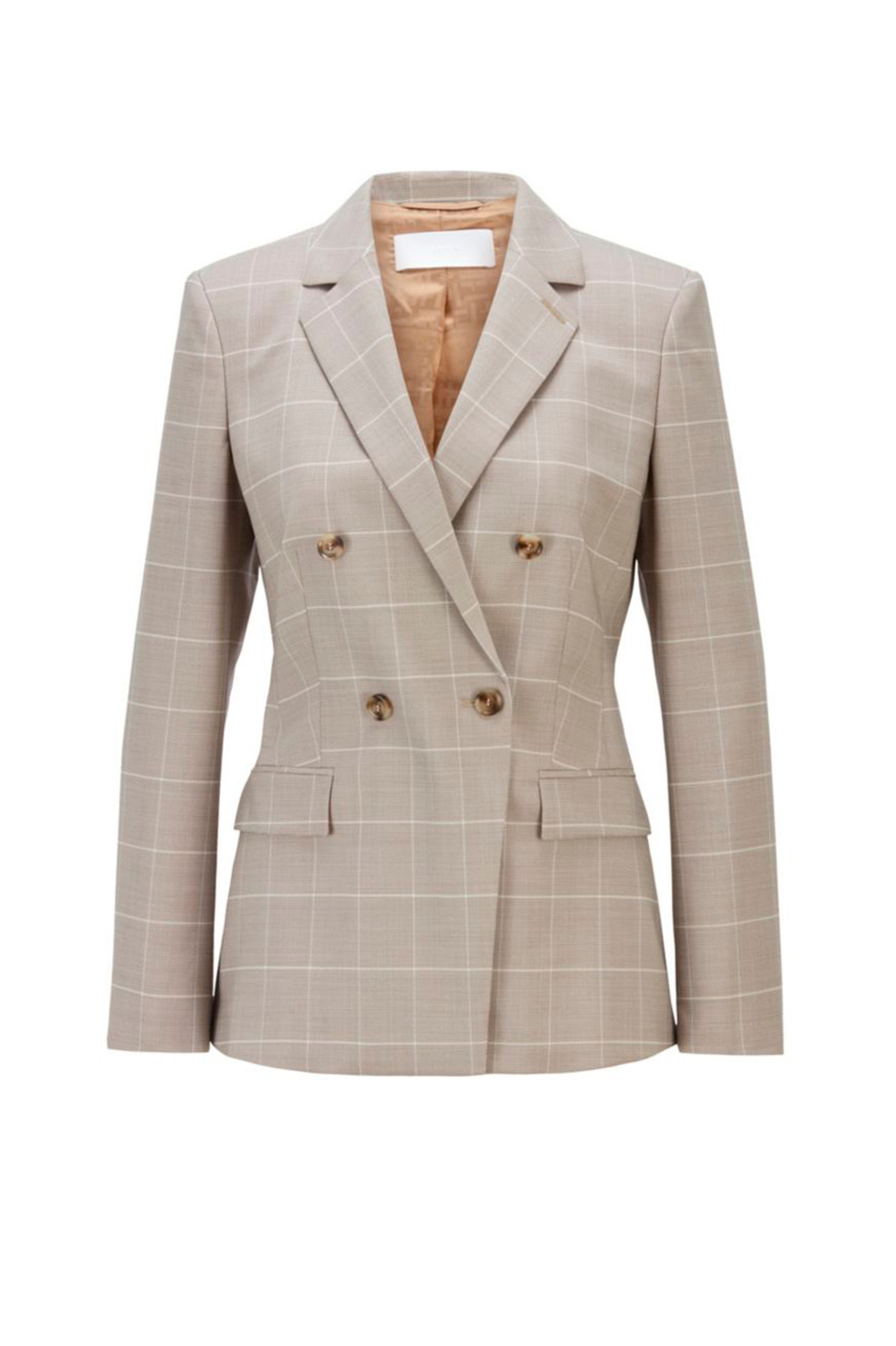 BOSS Двубортный пиджак Jacelynne из натуральной шерсти и шелка (цвет ), артикул 50455668 | Фото 1