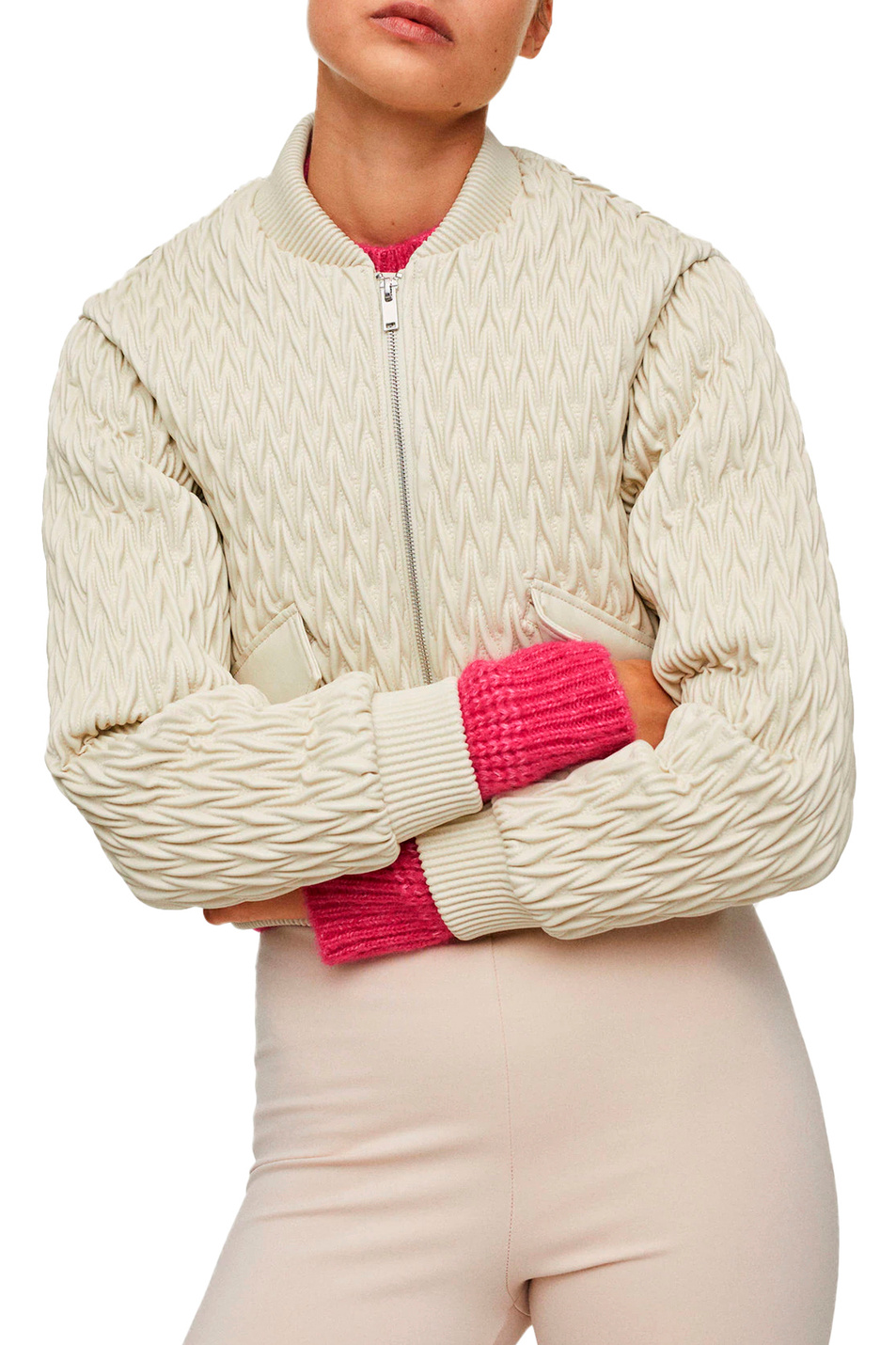 Женский Mango Куртка PUMBI из фактурной ткани (цвет ), артикул 17079203 | Фото 3