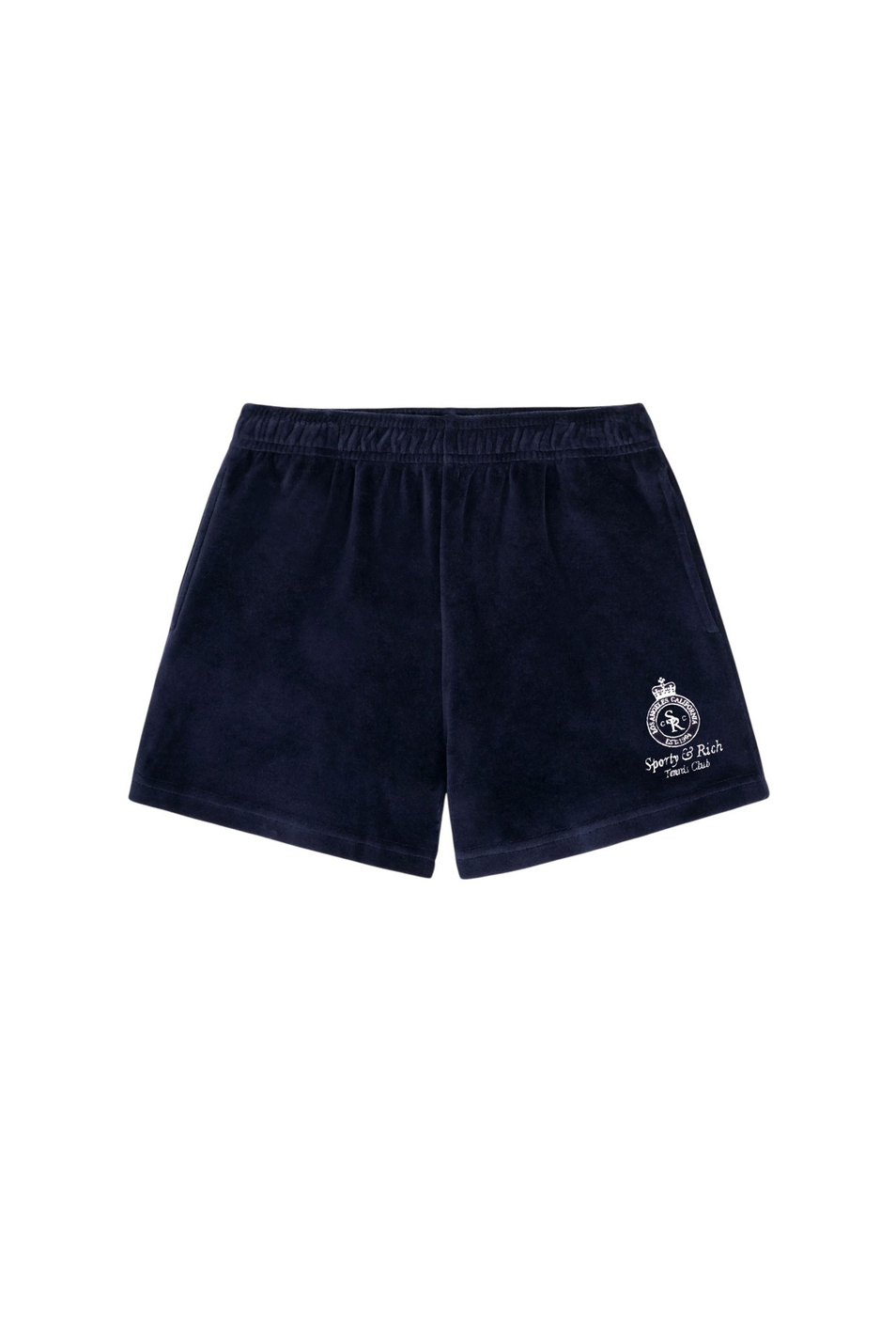 Женский Sporty & Rich Шорты Crown Tennis из велюра (цвет ), артикул SH00161426BL124 | Фото 1