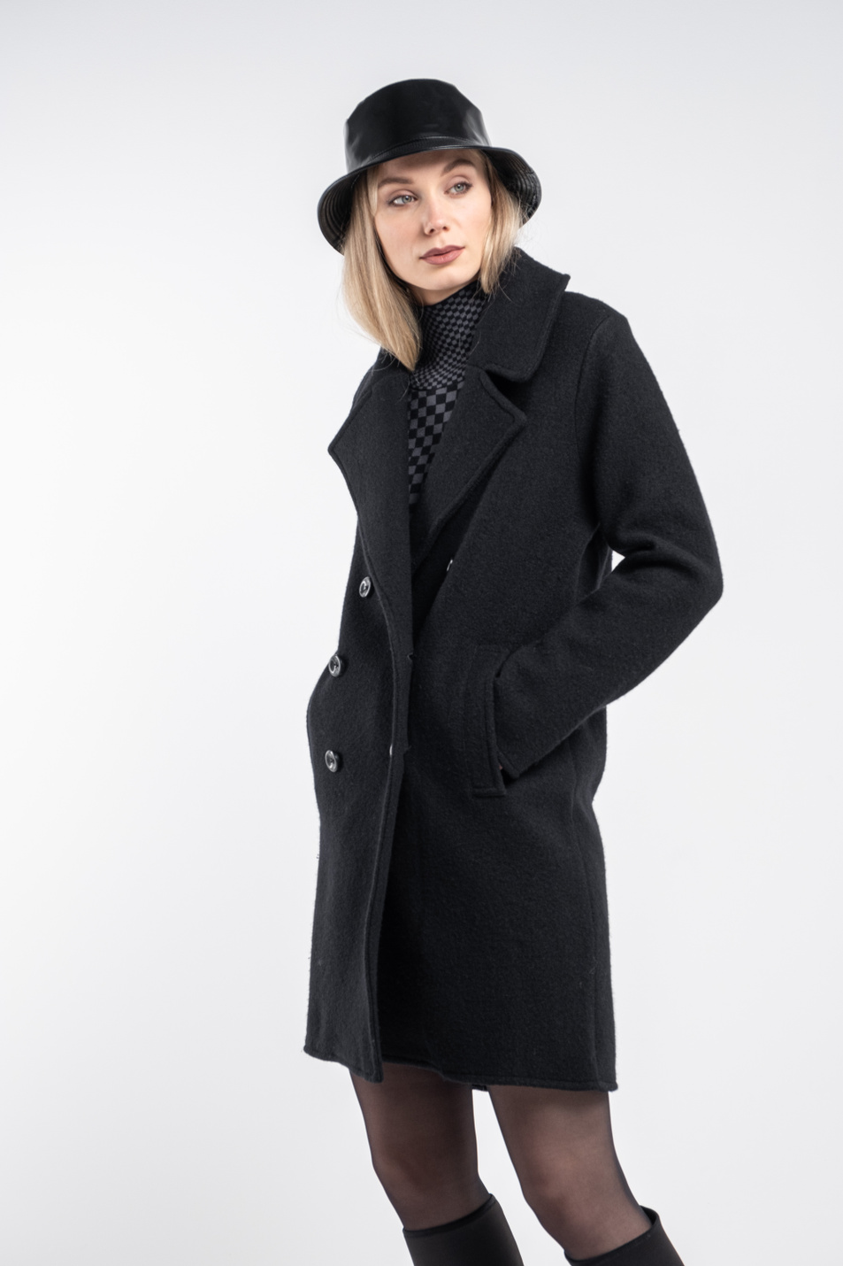 Женский Emporio Armani Двубортное пальто из смесовой шерсти (цвет ), артикул 6H2LT2-2M07Z | Фото 6