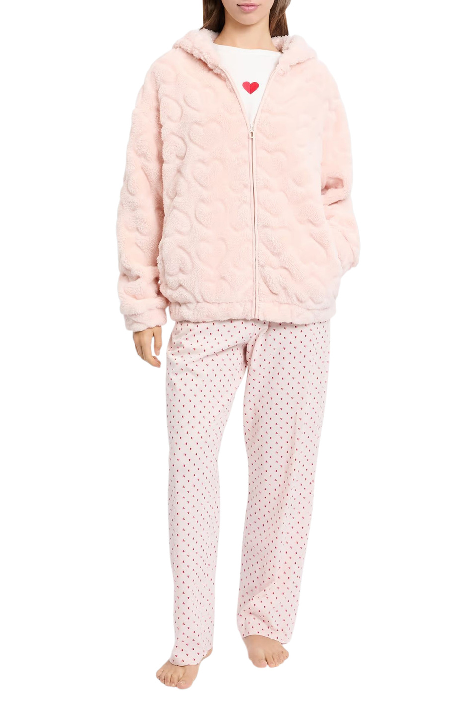 Костюм домашний MALOMA (жакет, джемпер, брюки)|Основной цвет:Пудровый Женский Etam Костюм домашний MALOMA (жакет, джемпер, брюки) (цвет ), артикул 6556137 | Фото 1