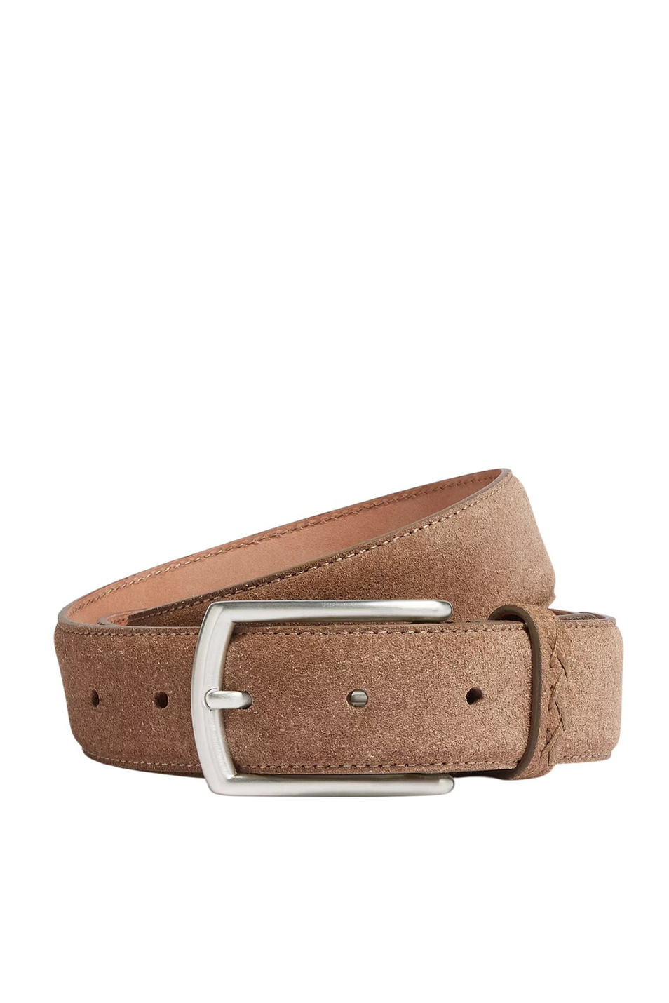 Ремень из натуральной замши|Основной цвет:Бежевый Мужской Zegna Ремень из натуральной замши (цвет ), артикул LHCAS-B014AZ-CON | Фото 1
