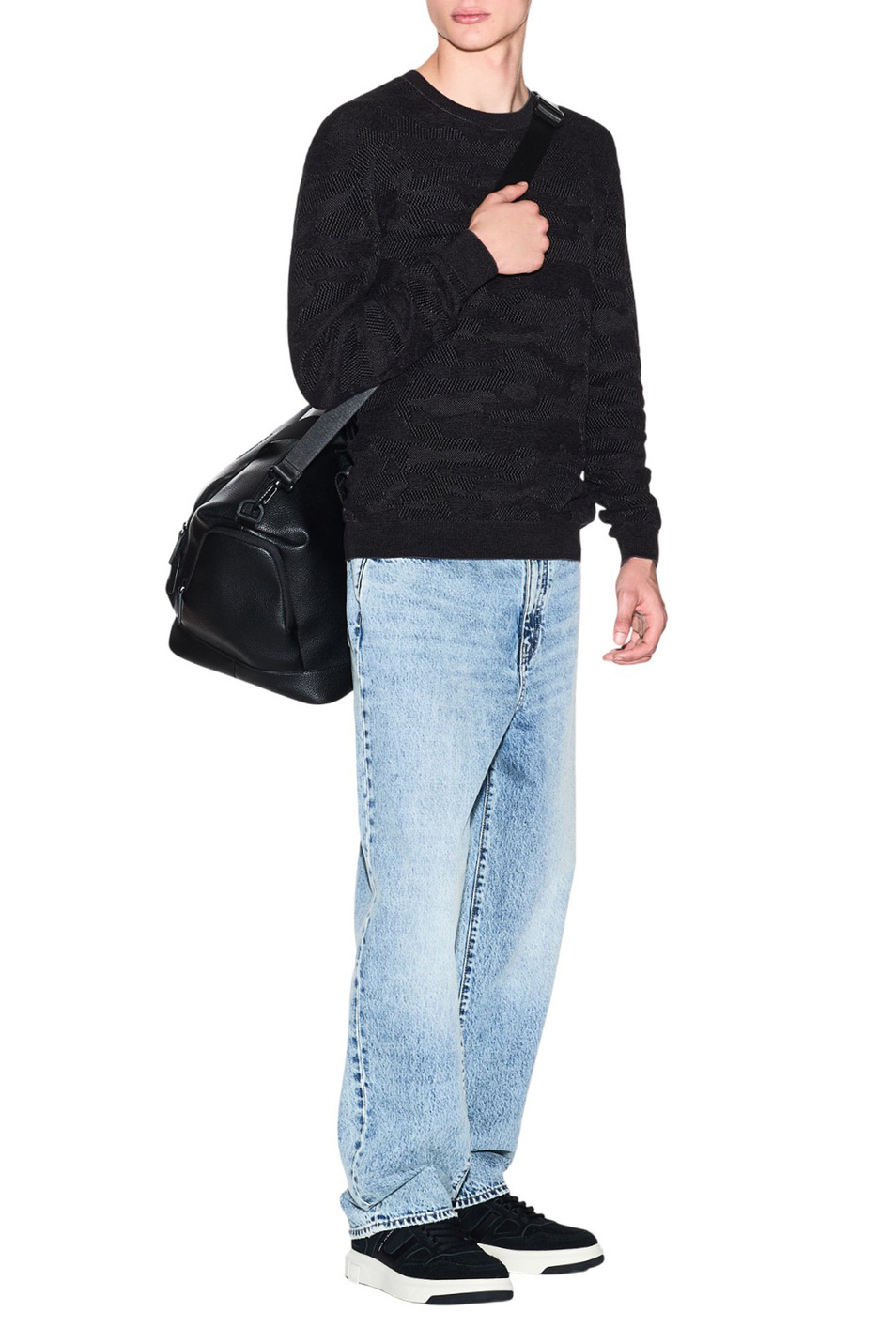 Мужской Armani Exchange Джемпер из смесового хлопка (цвет ), артикул XM001976-AF11966 | Фото 2