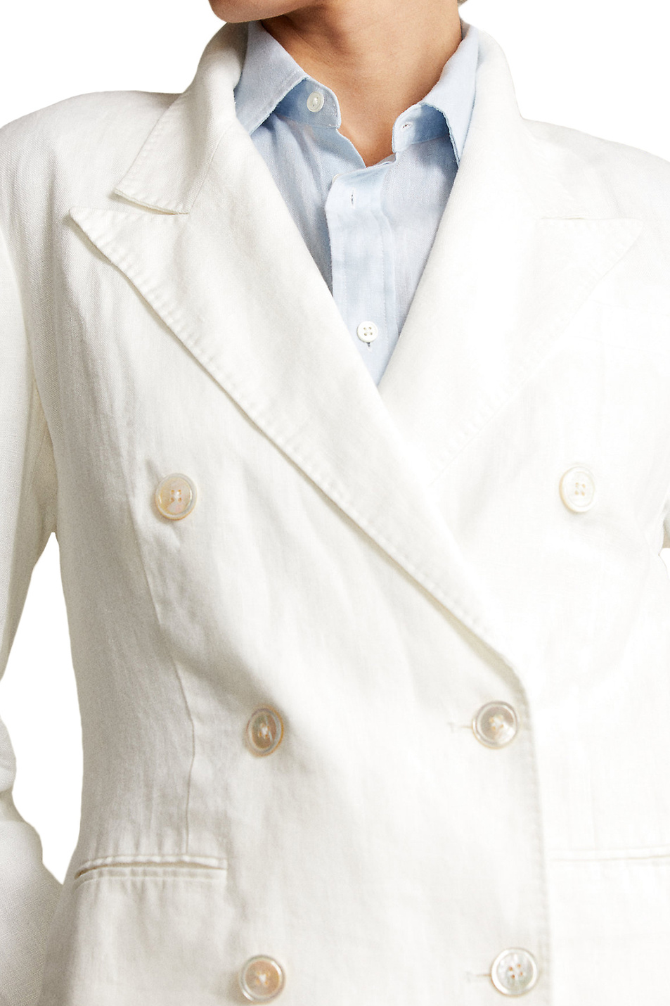 Женский Polo Ralph Lauren Льняной пиджак на пуговицах (цвет ), артикул 211837987001 | Фото 5